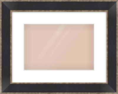 Black & Champagne Silver Bevel Frame for 12 × 8in artwork, with Smooth White Single Mount
