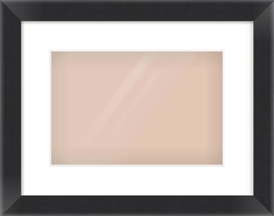 Black Flat Frame for 12 × 8in artwork, with Smooth White Single Mount