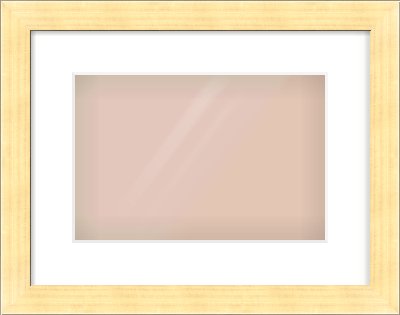 Gold Face, Black Sides Flat Frame for 12 × 8in artwork, with Smooth White Single Mount