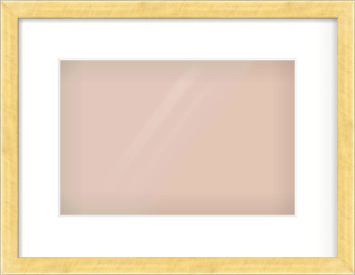 Brushed Gold with Black Sides Flat Frame for 12 × 8in artwork, with Smooth White Single Mount