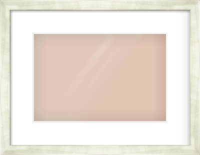 Champagne Flat Frame for 12 × 8in artwork, with Smooth White Single Mount