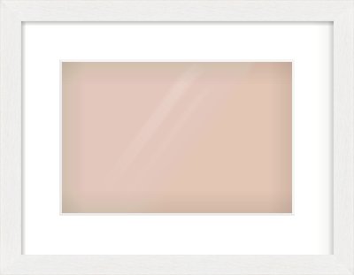 White Stain Flat Frame for 12 × 8in artwork, with Smooth White Single Mount