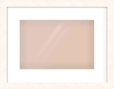 Ivory Flat Frame for 12 × 8in artwork, with Smooth White Single Mount