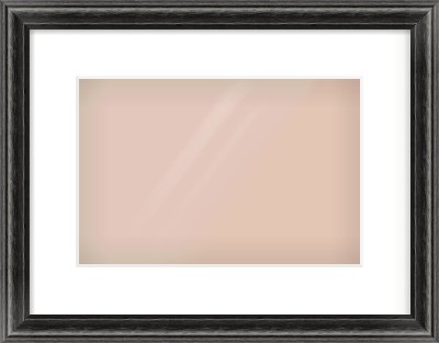 Black Cushion Frame for 12 × 8in artwork, with Smooth White Single Mount