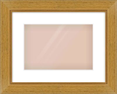 Gold Flat Frame for 12 × 8in artwork, with Smooth White Single Mount