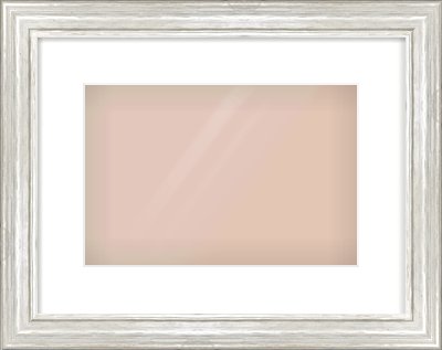 Silver Scoop Frame for 12 × 8in artwork, with Smooth White Single Mount