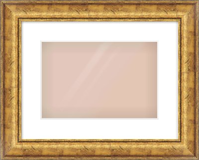 Gold Dome Frame for 12 × 8in artwork, with Smooth White Single Mount