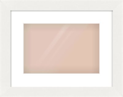 White Flat Frame for 12 × 8in artwork, with Smooth White Single Mount