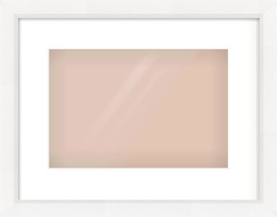 White Beveled Frame for 12 × 8in artwork, with Smooth White Single Mount