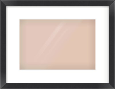 Black Flat Frame for 12 × 8in artwork, with Smooth White Single Mount