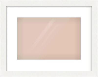 White Flat Frame for 12 × 8in artwork, with Smooth White Single Mount