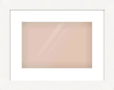 White Flat Frame for 12 × 8in artwork, with Smooth White Single Mount