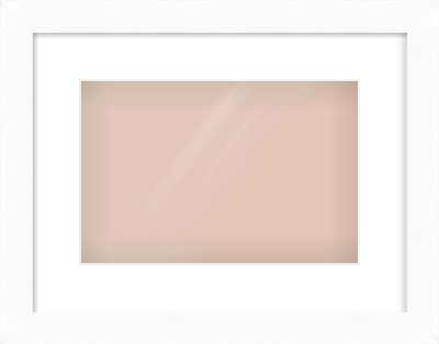 White Bevel Frame for 12 × 8in artwork, with Smooth White Single Mount