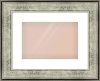 Silver Flat Frame for 12 × 8in artwork, with Smooth White Single Mount