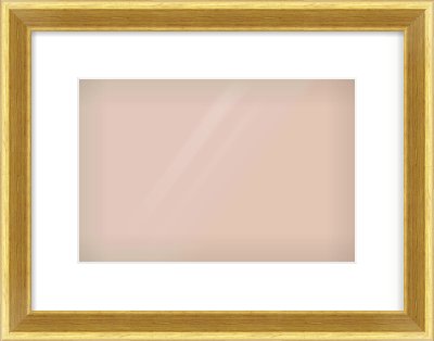 Gold Cushion Frame for 12 × 8in artwork, with Smooth White Single Mount