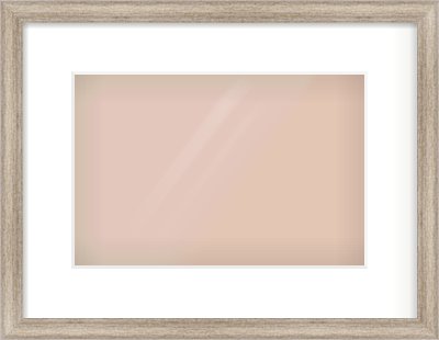Silver Cushion Frame for 12 × 8in artwork, with Smooth White Single Mount