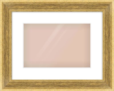 Gold Flat Frame for 12 × 8in artwork, with Smooth White Single Mount
