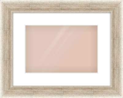 Silver Flat Frame for 12 × 8in artwork, with Smooth White Single Mount