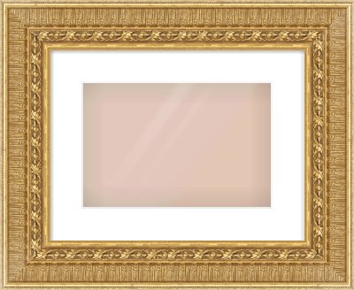 Gold Reverse Frame for 12 × 8in artwork, with Smooth White Single Mount