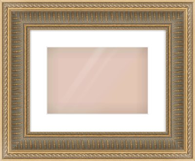 Gold Spoon Frame for 12 × 8in artwork, with Smooth White Single Mount