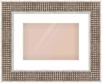 Silver Flat Frame for 12 × 8in artwork, with Smooth White Single Mount