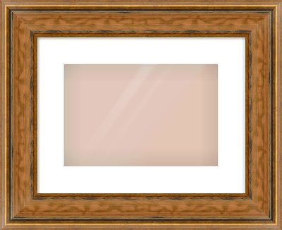 Gold Scoop Frame for 12 × 8in artwork, with Smooth White Single Mount