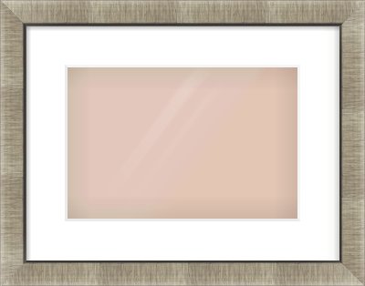 Silver & Black Sided Flat Frame for 12 × 8in artwork, with Smooth White Single Mount