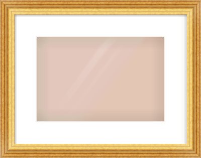 Gold Reverse Frame for 12 × 8in artwork, with Smooth White Single Mount