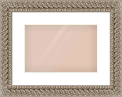 Silver Dome Frame for 12 × 8in artwork, with Smooth White Single Mount