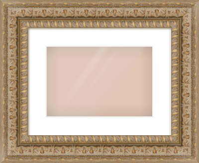 Gold Reverse Frame for 12 × 8in artwork, with Smooth White Single Mount