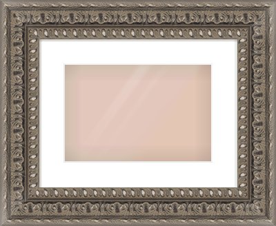 Silver Reverse Frame for 12 × 8in artwork, with Smooth White Single Mount