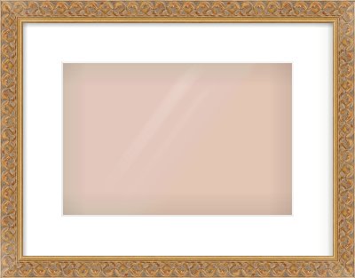 Gold Scoop Frame for 12 × 8in artwork, with Smooth White Single Mount