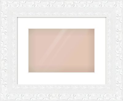 White Reverse Frame for 12 × 8in artwork, with Smooth White Single Mount