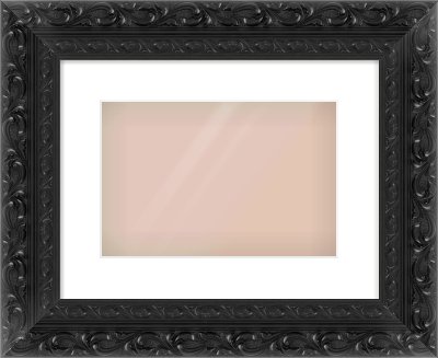 Black Reverse Frame for 12 × 8in artwork, with Smooth White Single Mount