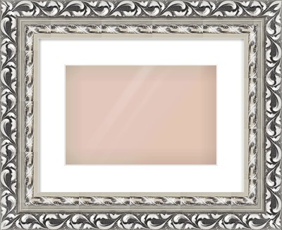 Silver Reverse Frame for 12 × 8in artwork, with Smooth White Single Mount