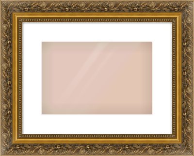 Gold Scoop Frame for 12 × 8in artwork, with Smooth White Single Mount