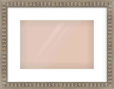 Silver Cushion Frame for 12 × 8in artwork, with Smooth White Single Mount
