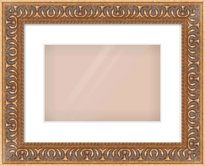 Gold Reverse Frame for 12 × 8in artwork, with Smooth White Single Mount