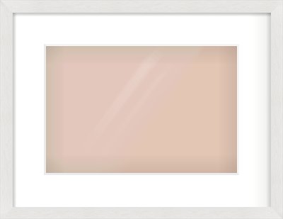 White Flat Frame for 12 × 8in artwork, with Smooth White Single Mount