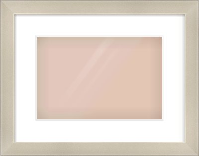 Silver Flat Frame for 12 × 8in artwork, with Smooth White Single Mount