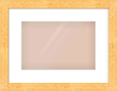 Oak Effect Flat Frame for 12 × 8in artwork, with Smooth White Single Mount