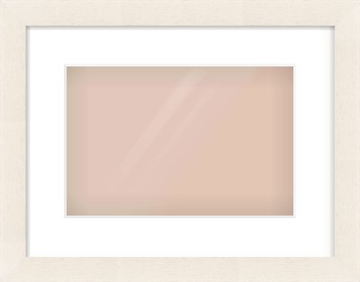 White Flat Frame for 12 × 8in artwork, with Smooth White Single Mount