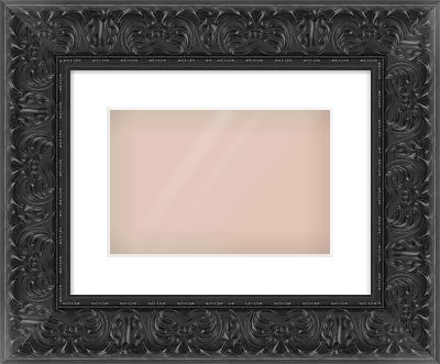 Black Scoop Frame for 12 × 8in artwork, with Smooth White Single Mount