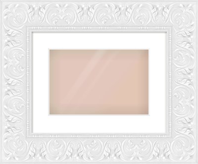 White Scoop Frame for 12 × 8in artwork, with Smooth White Single Mount
