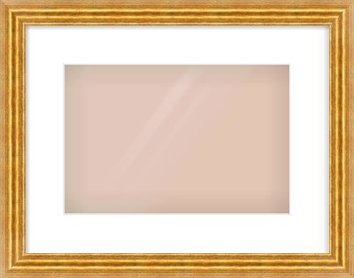 Gold Reverse Frame for 12 × 8in artwork, with Smooth White Single Mount