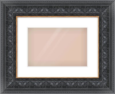 Black Reverse Frame for 12 × 8in artwork, with Smooth White Single Mount