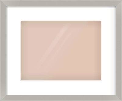 Grey Flat Frame for 12 × 9in artwork, with Smooth White Single Mount