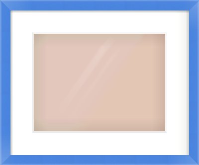 Light Blue Paint Flat Frame for 12 × 9in artwork, with Smooth White Single Mount
