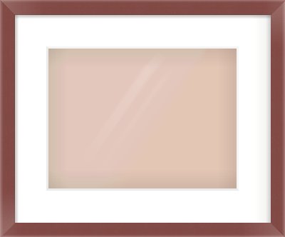 Maroon Paint Flat Frame for 12 × 9in artwork, with Smooth White Single Mount