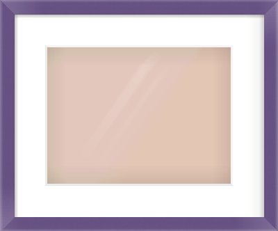 Purple Paint Flat Frame for 12 × 9in artwork, with Smooth White Single Mount